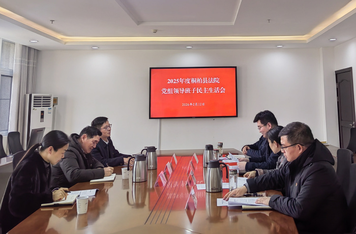 桐柏县人民法院党组召开2025年度民主生活会